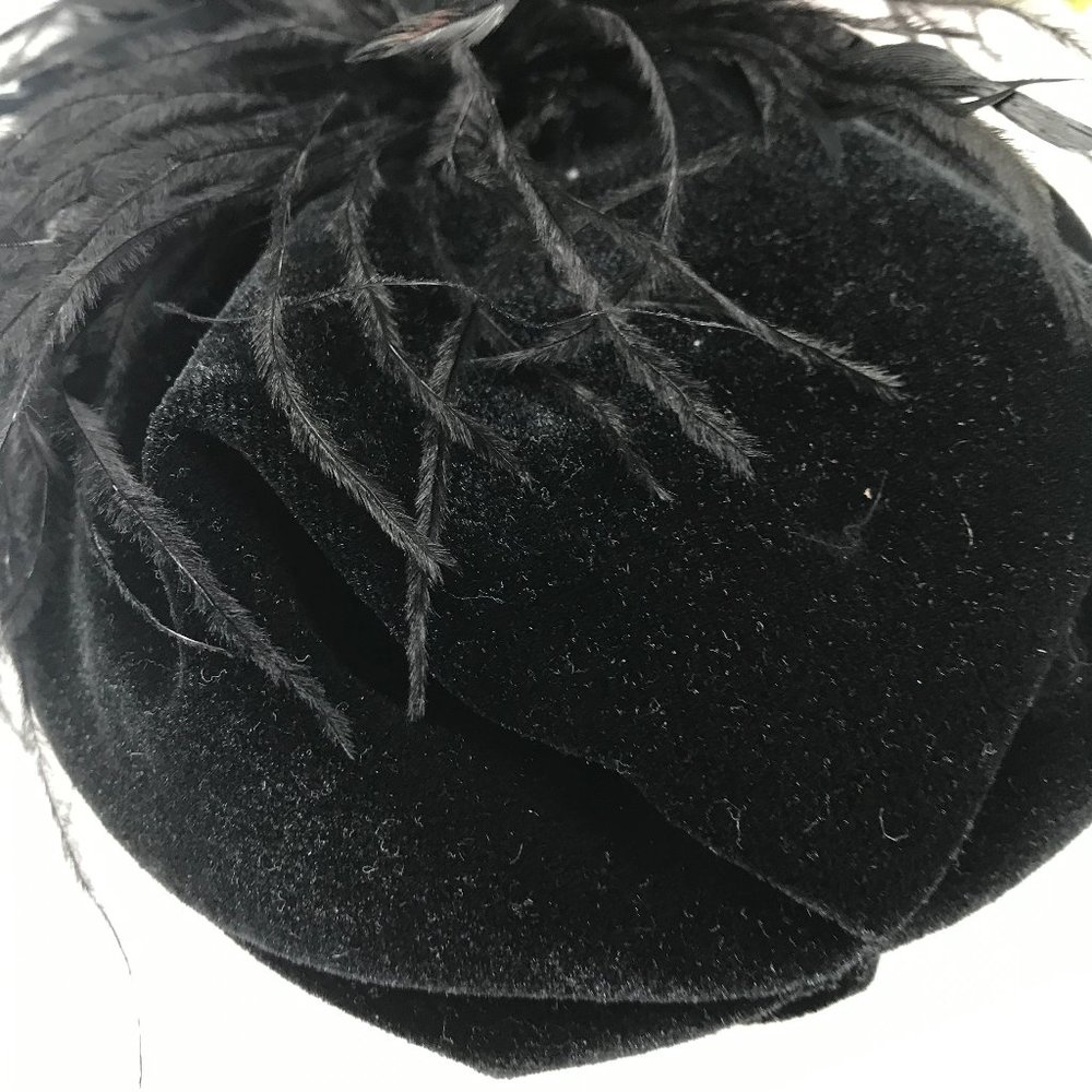 Black Velvet Evening Bag/Wristlet - Picture 4 of 6